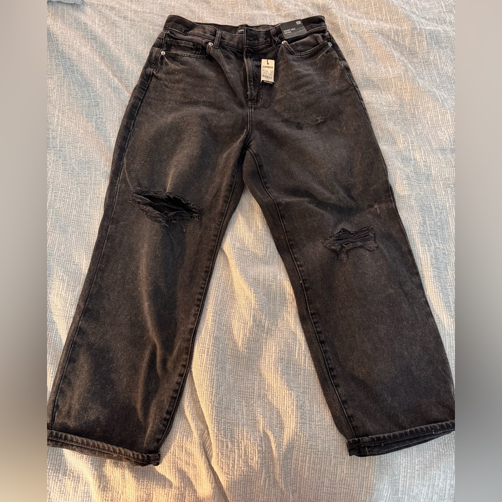 Distressed Black Jeans